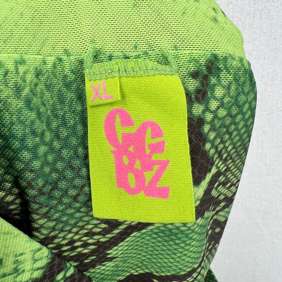 CULT GAIA X BRATZ Sheridan Pants Womens XL Green Ombre Snakeskin Flare NEW - Picture 11 of 16